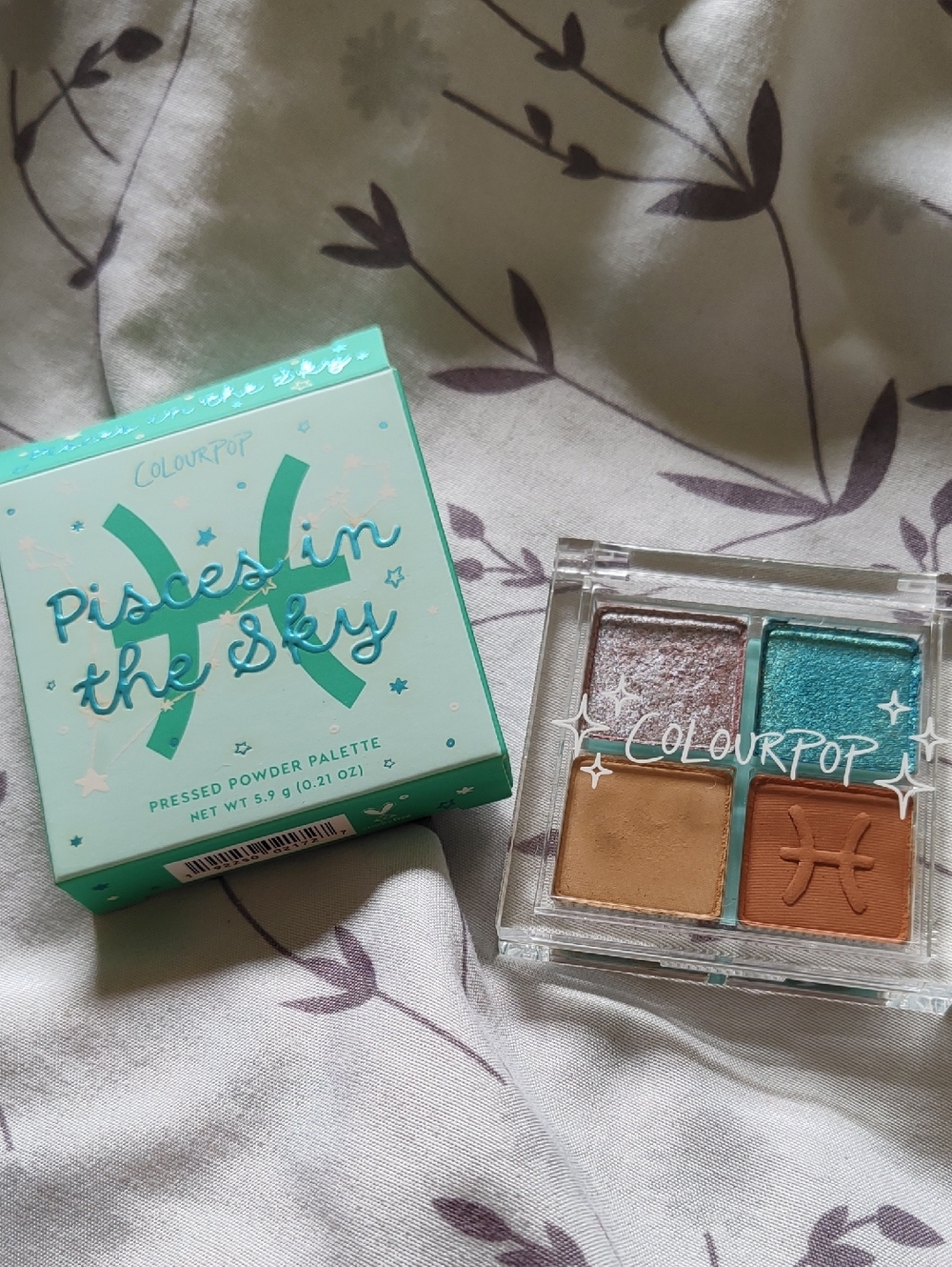 Colourpop Pisces in the Sky Eyeshadow Palette Discontinued Aqua Tan